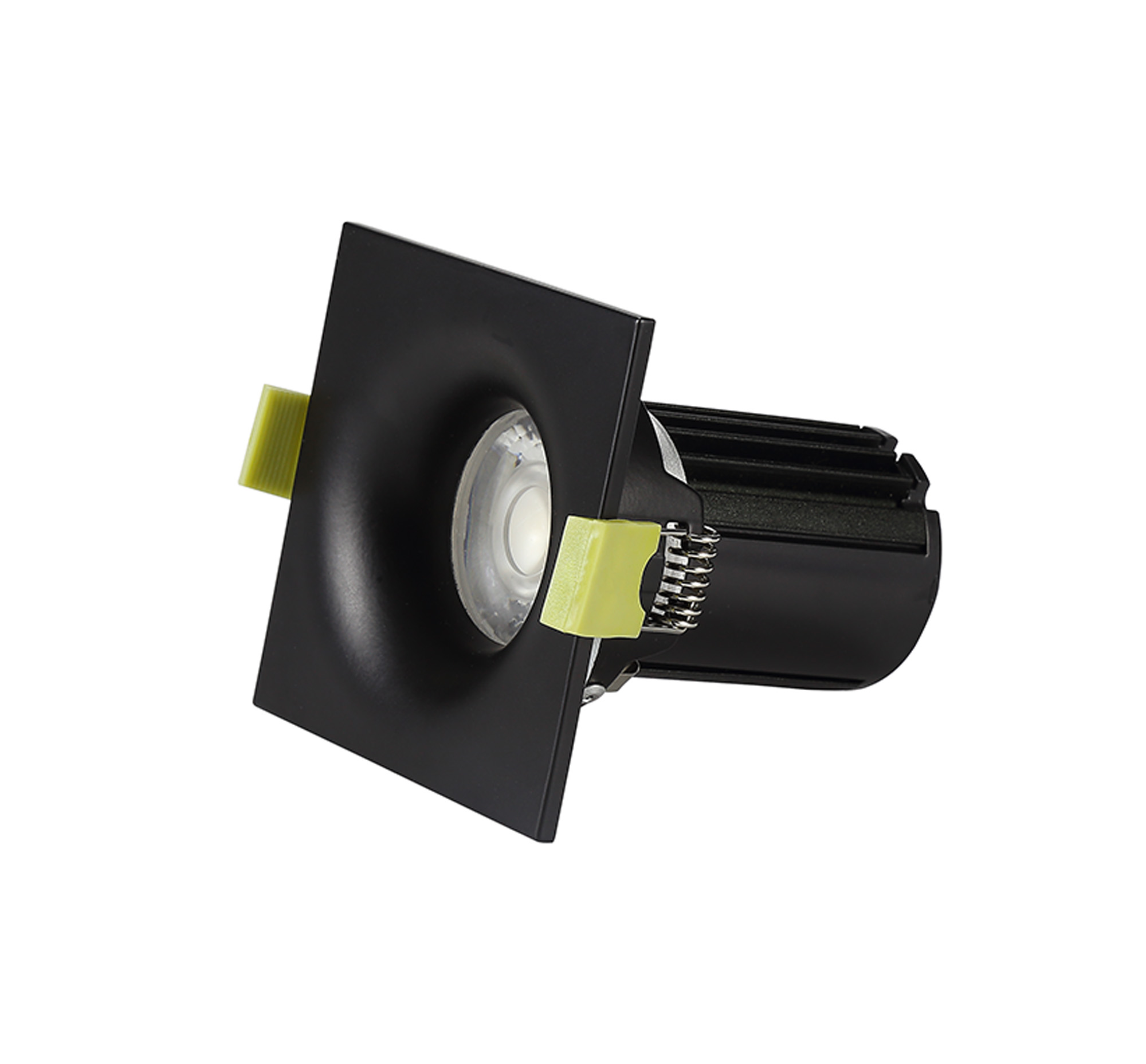 Bruve 9 Tridonic powered 9W 4000K 700lm 36° LED Engine,250mA , CRI>90 LED Engine Matt Black Fixed Square Recessed Downlight, Inner Glass cover, IP65 DM201509  Dlux Bruve SQ 9 IP65